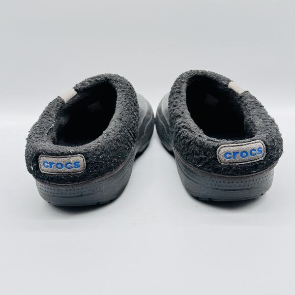 CROCS Black Fuzzy Lined Flats - Picture 7 of 12